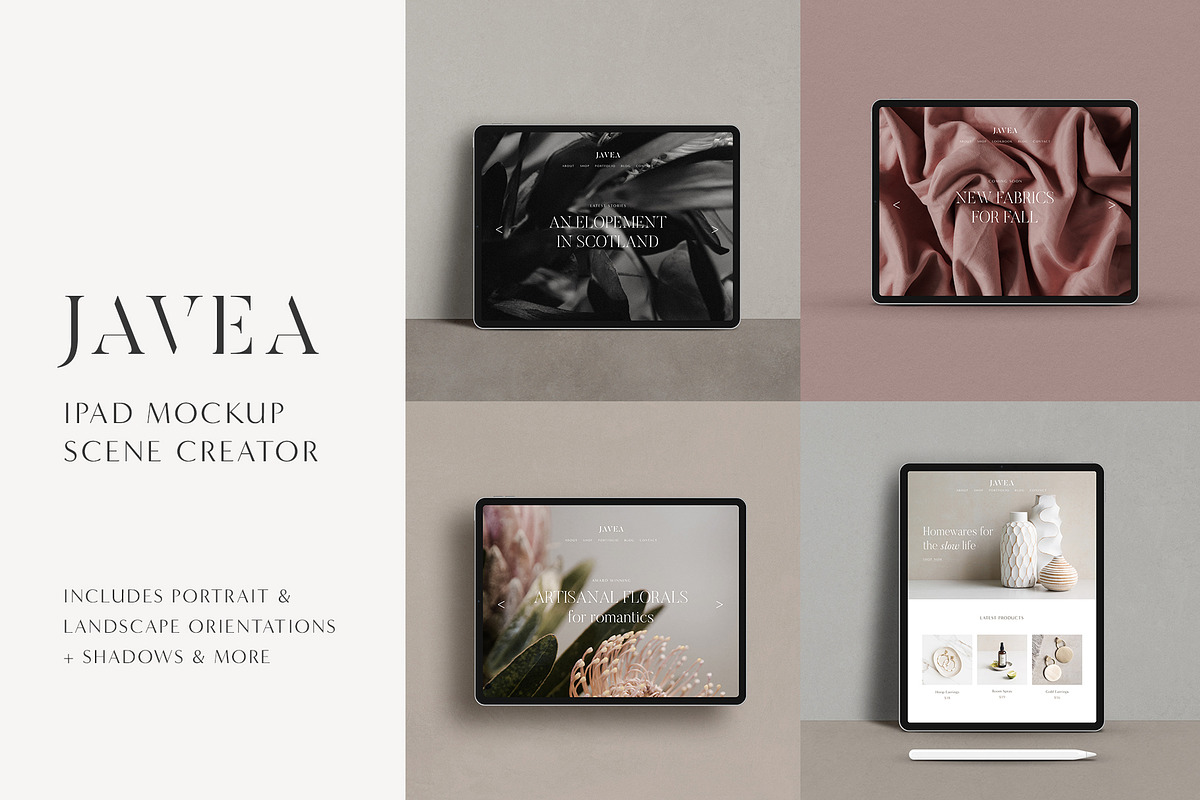 Javea iPad Pro Mockup Scene Creator, an iPad Mockup by Moyo Studio (Photo 1 of 16)