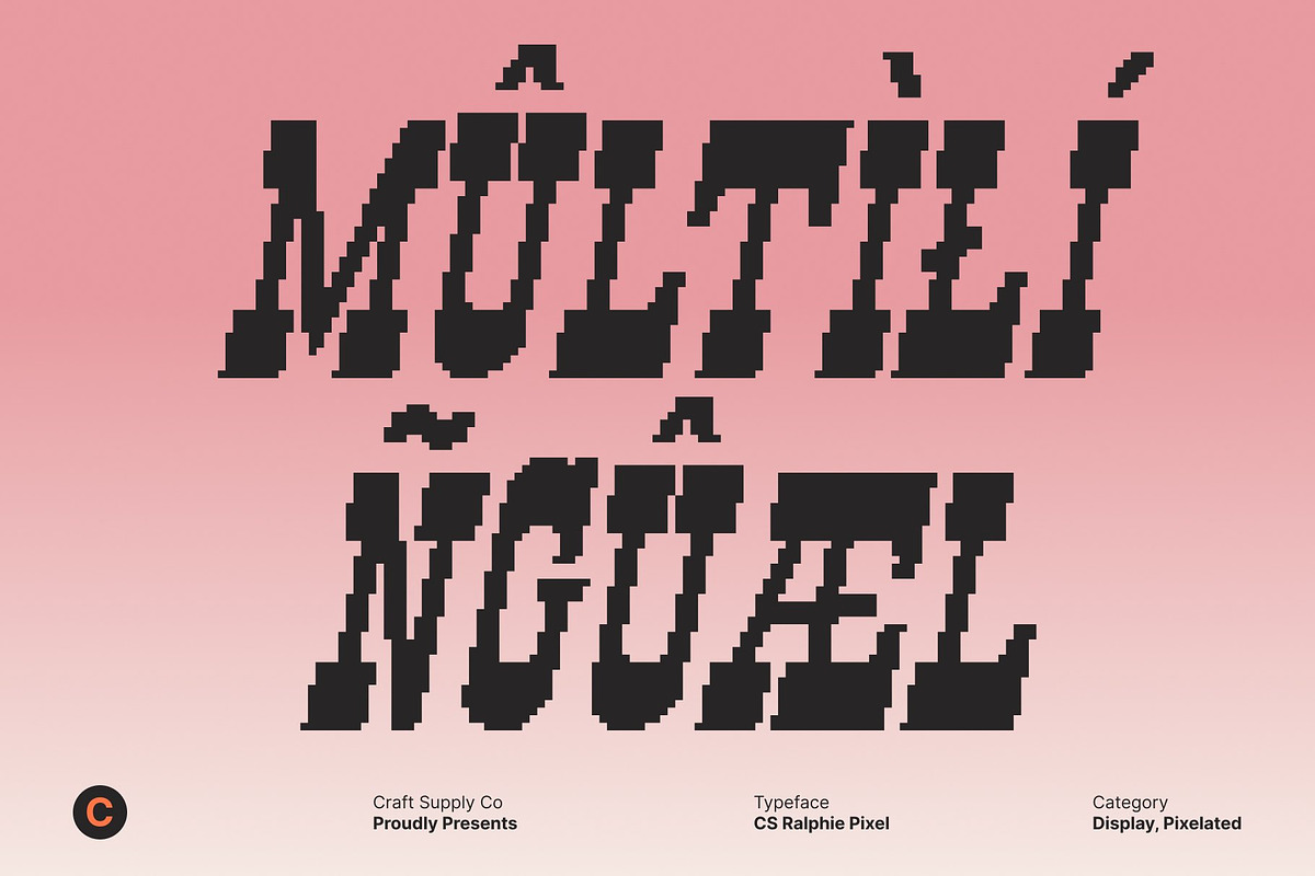 CS Ralphie Pixel, a Slab Serif Font by Craft Supply Co. (Photo 5 of 8)