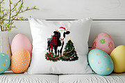 Christmas Plaid Cow Clipart-2, an Illustration by Wow Magic (Thumbnail 2 of 4)