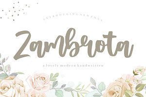 Zambrota - Modern Handwritten Font