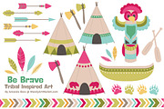 Bohemian Tribal Clipart & Vectors, an Illustration by Amanda Ilkov (Thumbnail 1 of 4)