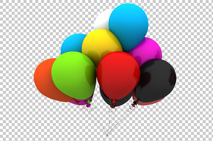 Balloons - 3D Render PNG preview 3