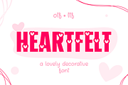 Heartfelt Font, a Sans Serif Font by RADesigns21 (Thumbnail 1 of 7)