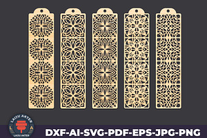 Bookmark Laser Cut SVG Bundle 02, a Design Template by LaijuAkter
