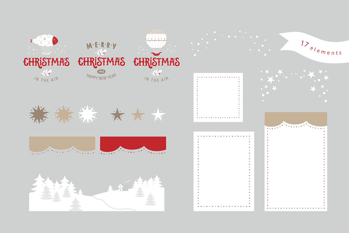Christmas in the air. Graphic set, an Illustration by Maru_art (Photo 4 of 10)