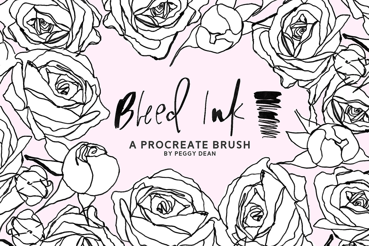 10 Drawing Ink Procreate Brushes, a Brush Add-On by The Pigeon Letters (Photo 5 of 13)