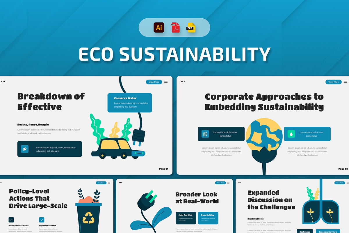 Eco Sustainability Infographic, a Presentation Template by Antstheme (Photo 1 of 3)