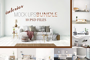MOCK UPS BUNDLE, 10 INTERIOR PSD, a Print Template by HisariDS Mockup Design (Thumbnail 1 of 11)