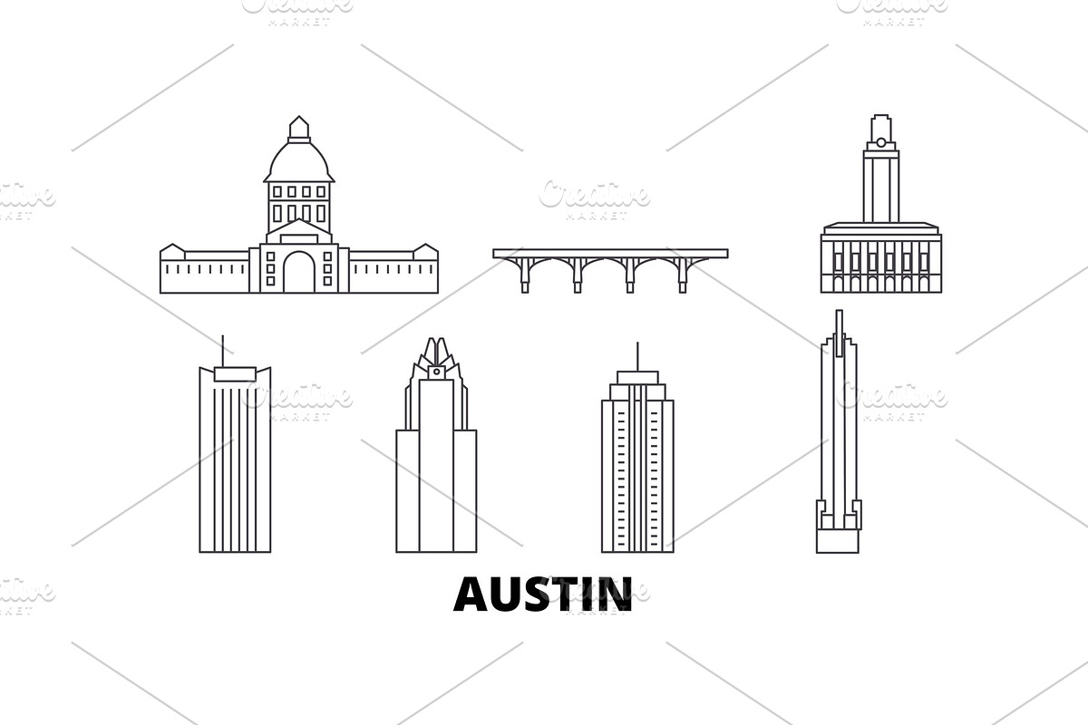 United States, Austin line travel, an Illustration by urban icon