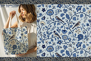 Rustic Songbirds Seamless Vector, a Pattern Graphic by one-touch (Thumbnail 8 of 10)