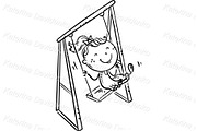 Cartoon kids on playground clipart, a Person Illustration by Bubert Art (Thumbnail 7 of 7)