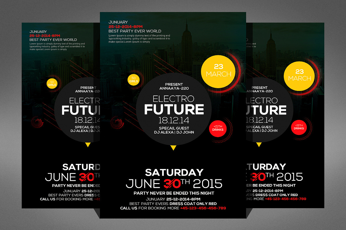 100 Party Flyer Bundle, a Flyer Template by Graphic Templates (Photo 96 of 101)