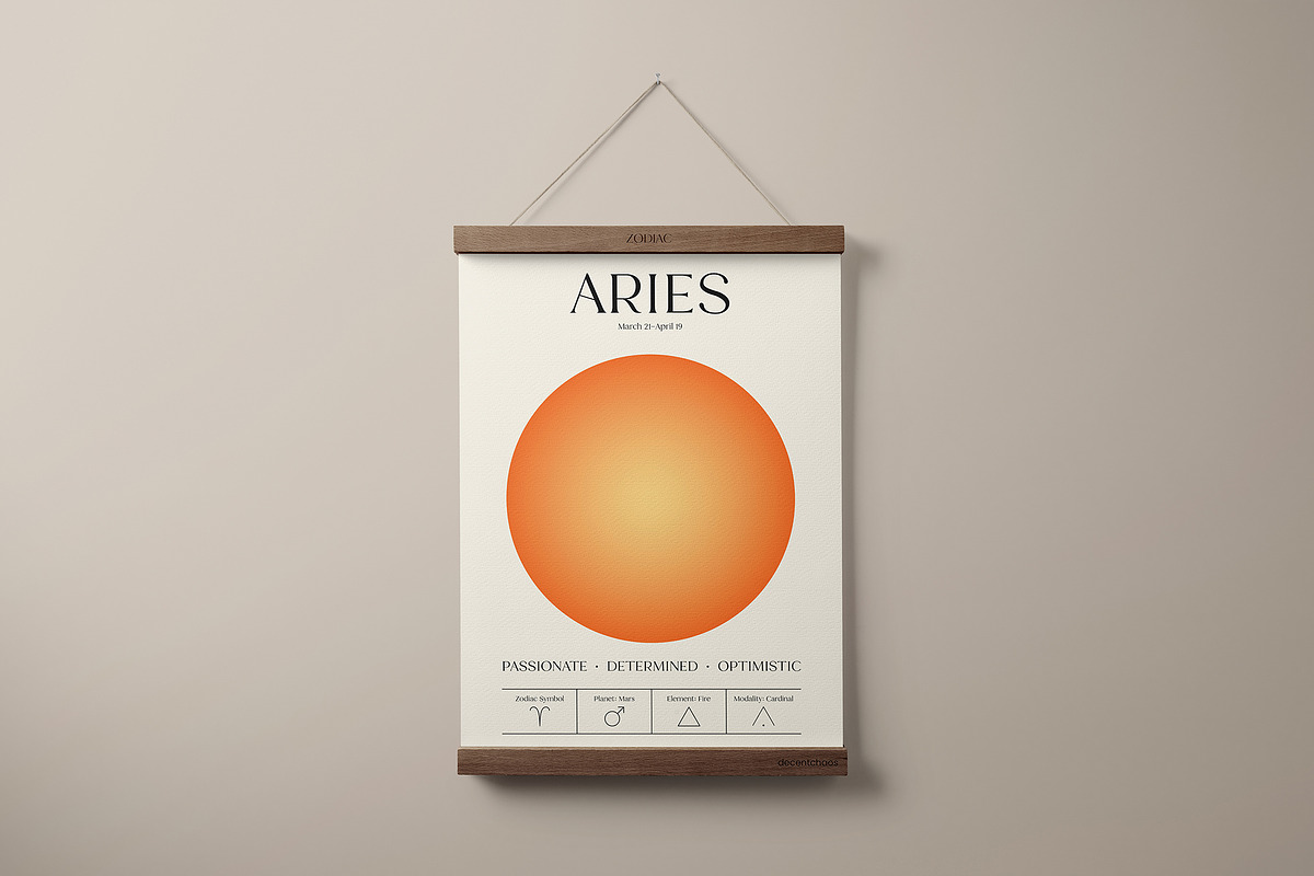 Zodiac Aura Posters | Astrology Set, a Poster Template by May Motif (Photo 13 of 15)