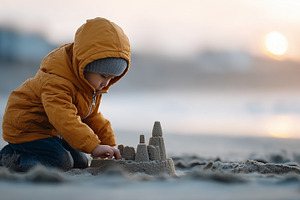 Little boy in a warm jacket and hat, a Person Photo by MistyDay