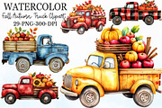 Fall Autumn Truck Clipart, an Illustration by Rose Art (Thumbnail 1 of 4)