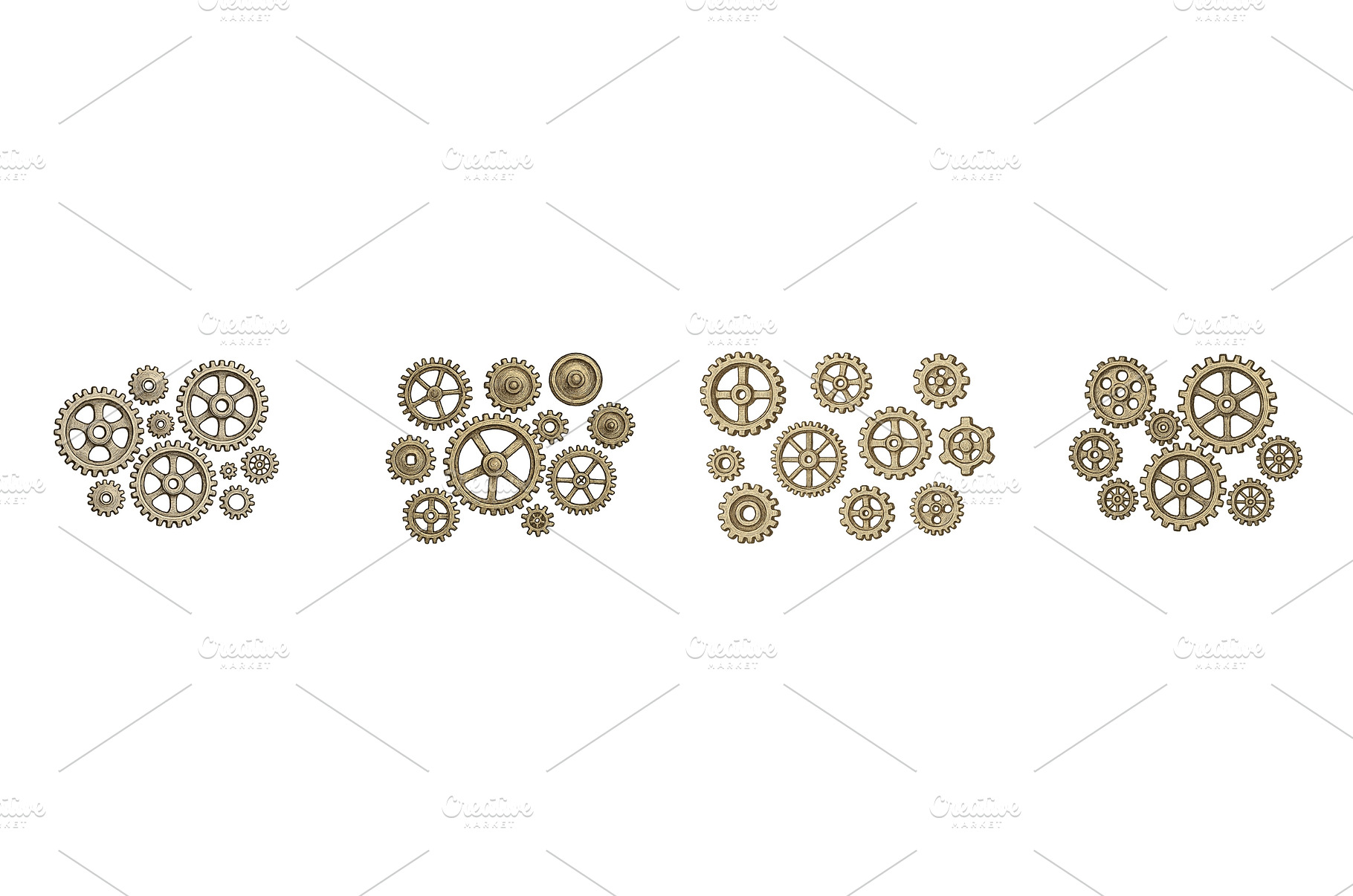 Rustic gears arranged in various, an Industrial Photo by ZinetroN