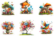 Spring Forest Watercolor Clipart, a Seasonal Illustration by CreationArt (Thumbnail 4 of 4)