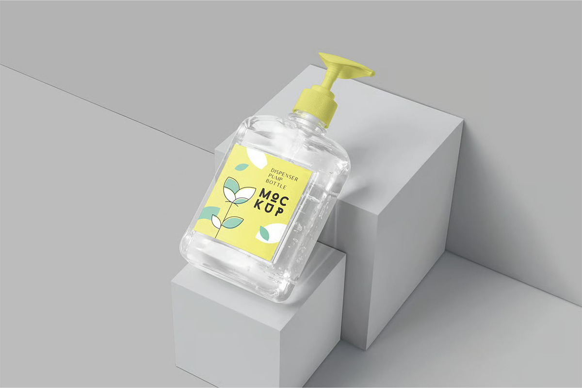 Rectangle Soap Pump Bottle Mockups, a Product Mockup by megostudi0 (Photo 4 of 6)