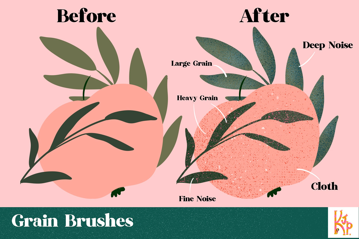 Grainy Procreate Texture Brushes, a Brush Add-On by KJP Designs (Photo 5 of 9)
