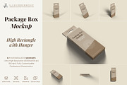 Package Box Mockup with Hanger, a Packaging Mockup by Illusiongraphic (Thumbnail 1 of 19)