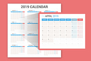 Calendar 2019 Planner Design, a Stationery Template by WORAKAMON Design Studio (Thumbnail 3 of 4)