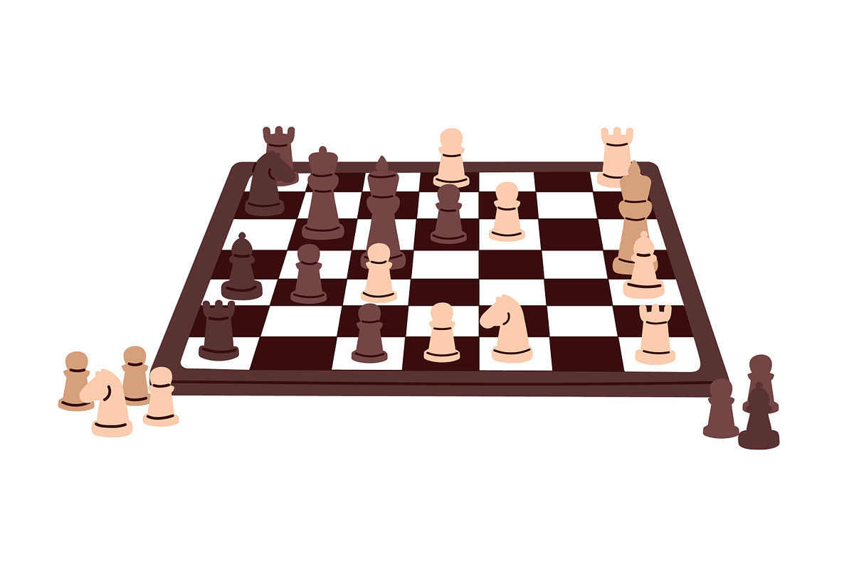Chessboards with pieces. Chess game, an Object Illustration by Good Studio (Photo 3 of 4)