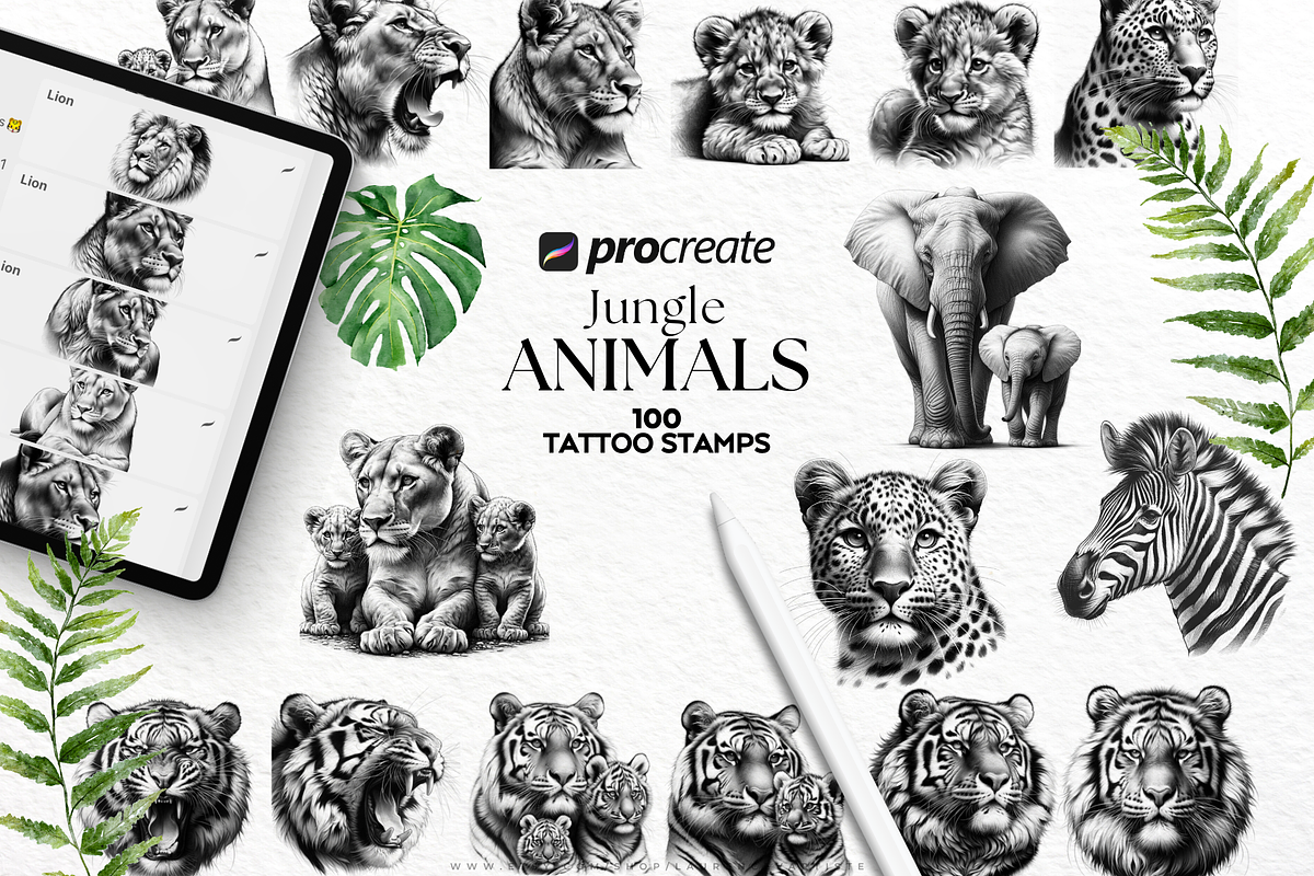 2000+ Procreate Stamps Bundle, a Brushes & More by LaurenceVArtiste (Photo 4 of 8)