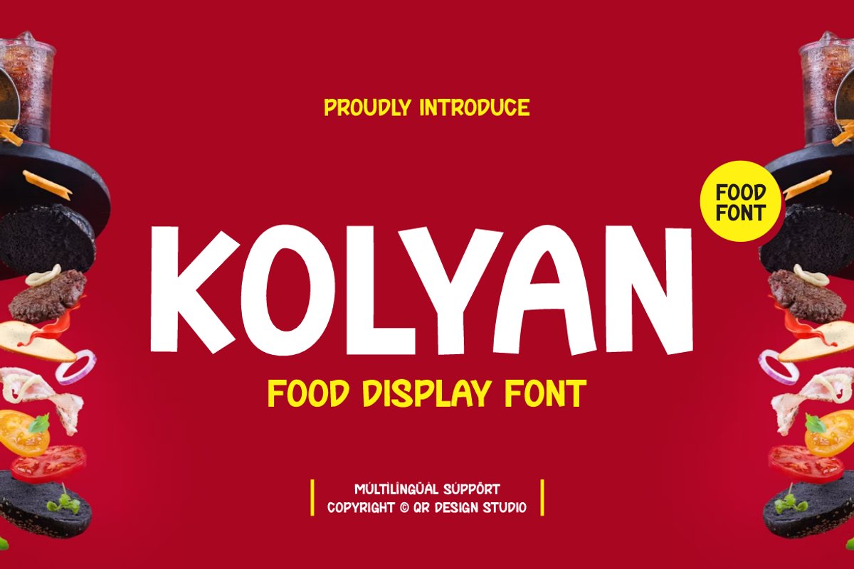 Kolyan - Food Font, a Sans Serif Font by QR Design Studio (Photo 4 of 13)