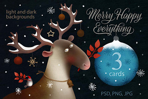 Animal Christmas Greeting Cards