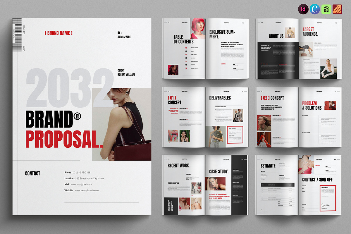 Brand Proposal Template, a Brochure Template by NorthPeak (Photo 1 of 9)