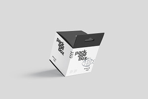 Package Box Mockup - Square - Hanger