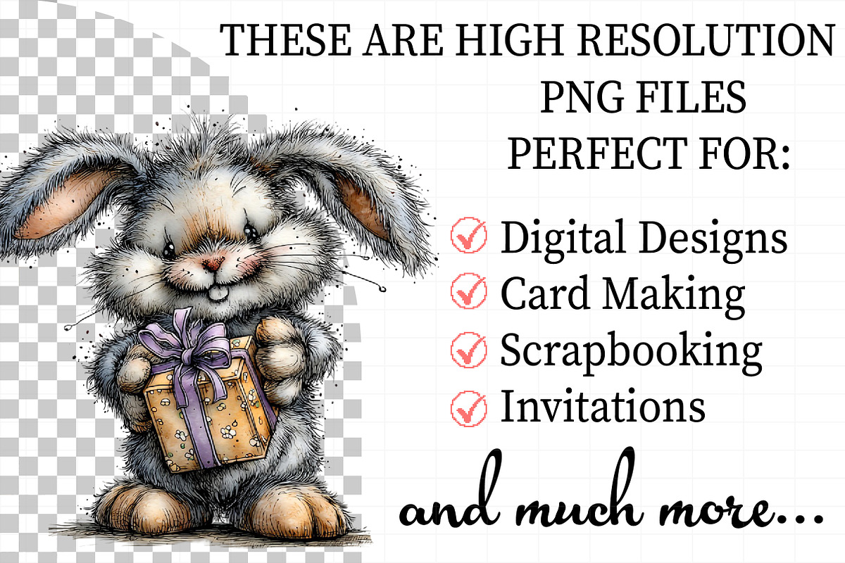 Whimsical Bunny Clipart, an Illustration by Daily.Designs (Photo 2 of 7)