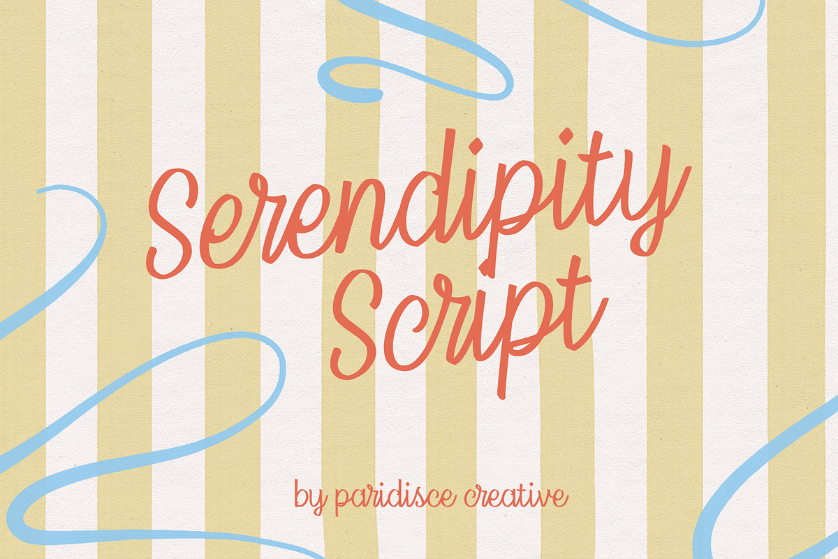 Serendipity Script Calligraphy Font, a Script Font by Paridisce Creative (Photo 2 of 8)