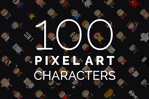 100 Pixel Art Characters