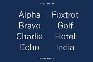 Hotel Foxtrot - Modern Stencil