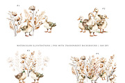 Watercolor Field Goose Collection, an Animal Illustration by Pati Paints (Thumbnail 6 of 12)