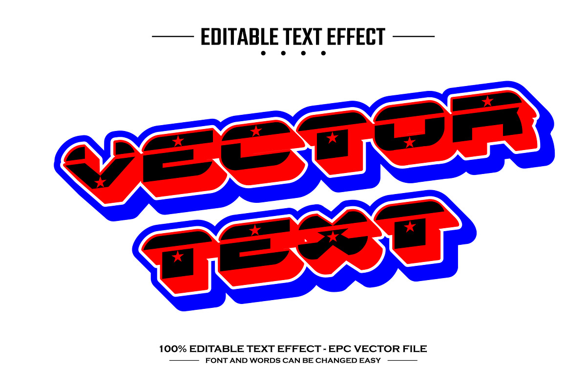 Star 3D editable vector text effect, a Layer Style Add-On by nicemorning (Photo 2 of 3)