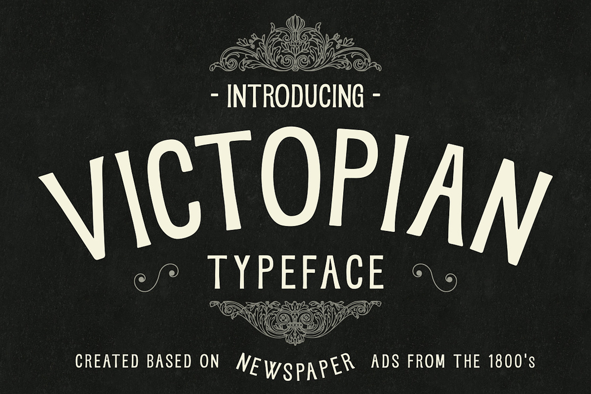 VICTOPIAN - A Vintage Display Font, a Serif Font by Hannah Marks (Photo 1 of 4)