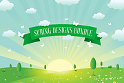 Spring Designs Bundle, a Texture Illustration by Seyyahil (Thumbnail 1 of 2)