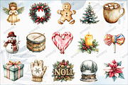 Vintage Noel Retro Christmas Clipart, an Illustration by designcity5 (Thumbnail 2 of 5)
