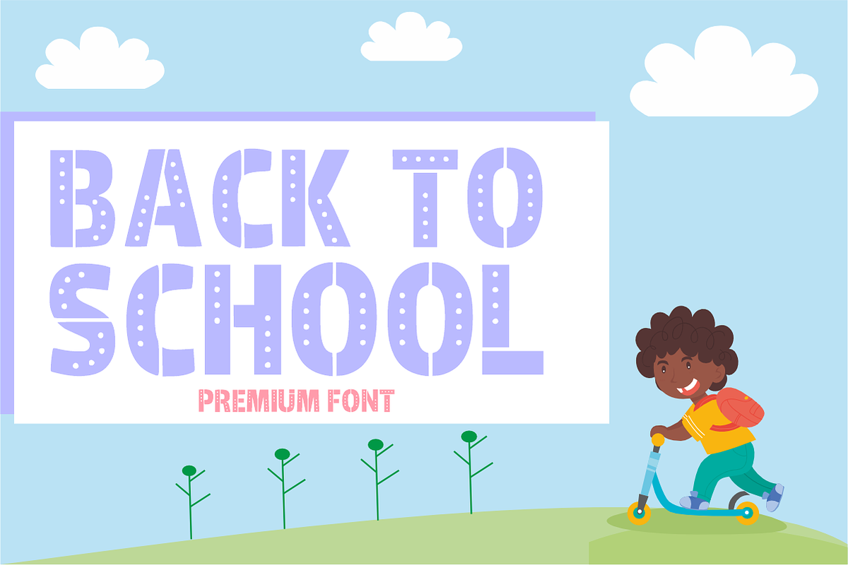 School Students - Cute Kids Font, a Sans Serif Font by KiddoGlyphs Studio (Photo 2 of 6)