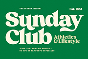 Sunday Club - Retro Serif, a Serif Font by Fenotype (Thumbnail 1 of 15)