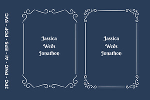 Graceful Wedding Borders Collection, a Decorative Illustration by nandinigraphics