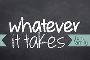 Whatever it Takes Font Family, a Script Font by Brittney Murphy Design (Thumbnail 1 of 3)