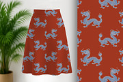 Asian Dragon Seamless Pattern, a Pattern Graphic by Sharon Schwalbe (Thumbnail 2 of 6)