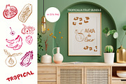 Tropical summer fruits vector bundle, an Object Graphic by MayBay Studio (Thumbnail 1 of 11)