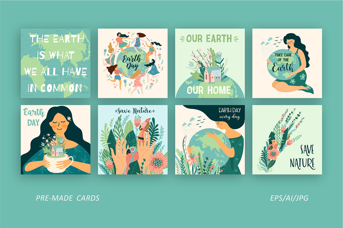 Save Nature. Vector collection, a Person Illustration by Nadia Grapes (Photo 7 of 9)