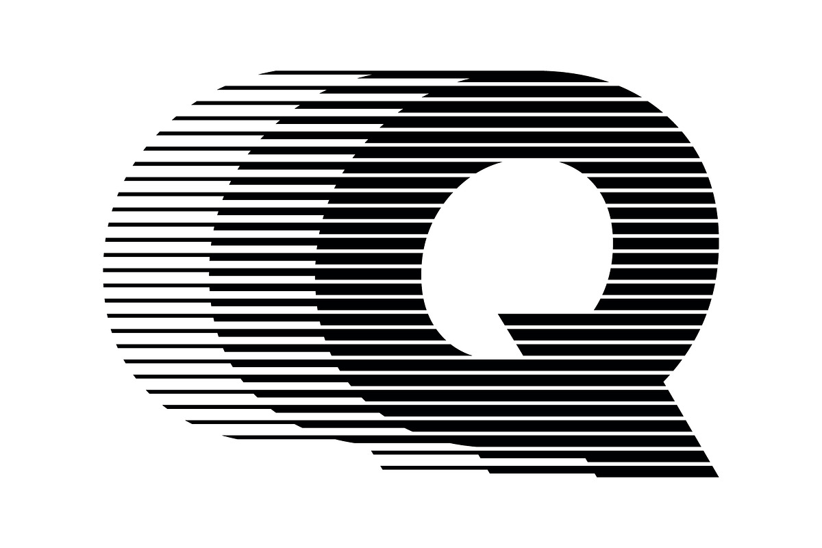 Letter Q speed motion lines logo, a Branding & Logo Template by Leksono (Photo 1 of 2)