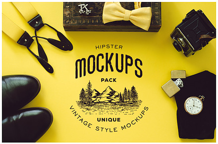 10 Hipster Mockups Pack