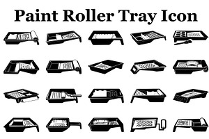 Paint Roller Tray Icon Silhouette, an Icon by hafijul